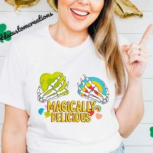 Magically delicious St Patty's day Skellie tee